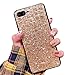Produktbild Obesky Glitzer Hülle für iPhone 7 Plus 8 Plus Gold, Luxus Bling Pailletten Diamant HandyHülle Ultra Dünn Weich TPU + Hart PC Rückschale Kratzfeste Anti Rutsch Schutzhülle für iPhone 7 Plus/ 8 Plus