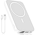 ISIX Wireless Power Bank 10000mAh, Magnetic Power Bank Compatible with MagSafe for iPhone 12/13/14/15, PD20W+QC22.5W USB-C Portable Powerbank Fast Charging Compact & Lightweight Design, White