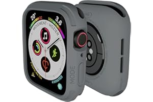 Compatible with Apple Watch Band 41mm 40mm Bumper Case, Elkson Quattro Rugged Men Bands for Apple Watch SE and iWatch Series 7 6 5 4 Cover, Sport Military Protective Cases Drop-Proof, Grey