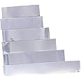 Supplement and Supply Shrink Band Assorted Sample Pack for Large Bottles and Containers (2 1/4" - 4 1/2") - Clear PVC Shrink Bands (20-25 Each, 6 Sizes)