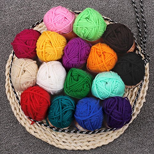 SOLEDI Premium Acrylgarn Handstrickgarn Häkelgarn  Acryl zum Stricken Häkeln 20 Farbe 25g pro Farbe - 2