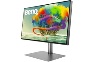 BenQ PD2725U Designer Monitor (AQCOLOR Technology, 27 inch, 4K UHD, P3 Wide Color, Thunderbolt 3, DisplayHDR 400, KVM, Compatible for MacBook Pro M1/M2), black
