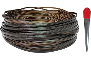 Feyart - Kit di riparazione in rattan per caffè sfumato, 70 m, 8 mm, in vimini sintetico piatto + strumento per la riparazione di mobili da giardino
