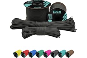 EdcX 2 mm Nylon Paracord 275 (50 i 100 m) – 100% nylonowa linka, 3-żyłowy przewód, nylonowy przewód 2 mm w wielu kolorach