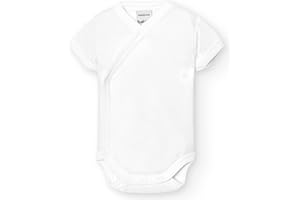 BABIDU Body per Neonato Incrociato a Maniche Corte al 100% in bambù, Body per Neonato e Prematuro, Tessuto ipoallergenico Morbido e Traspirante, Abbigliamento Unisex per Neonato e Bambina