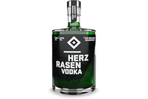 ‎HERZRASEN HERZRASEN 0,5L Vodka HSV Edition mild & vollmundig - 40% Vol. Hochwertige Spirituose für HSV & Hamburg Fans - Edler deutscher Vodka