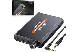 Neoteck Amplificatore Cuffie, 3.5mm Amplificatore per Cuffie Portatile 16-300Ω Amplificatore Portatile Cuffie Alluminio Superficie Opaca HiFi Auricolare con USB Cavo per Lettori MP3 MP4 Smartphone