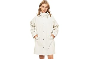 UNIQUEBELLA Regenjacke Damen Wasserdicht Regenmantel Mit Kapuze Winddicht Wetterfest Übergangsjacke Atmungsaktiv Mantel Jacke Outdoor