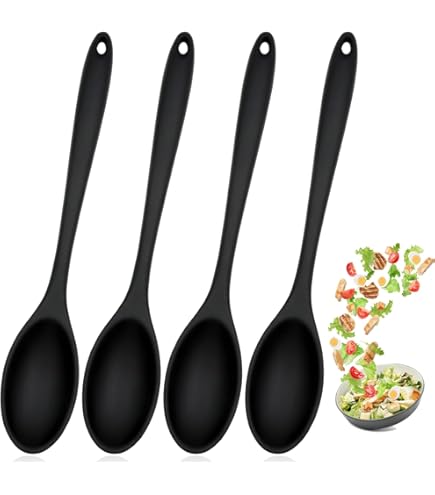 Cucchiai In Silicone Per Cucina - 4 Pezzi Antiaderenti E Resistente Al Calore - Foto 3