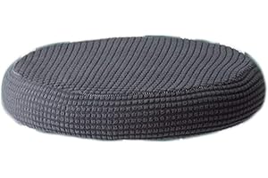 Anawakia Funda redonda para taburete de bar con acolchado elástico, protectores de cojín elásticos de elastano para sillas de 30 a 34 cm, taburetes de 12 a 13.4 pulgadas (gris)