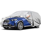 Kayme Telo Copriauto da Esterno, Copertura Impermeabile Anti UV Vento Antipolvere a 6 Strati con Cerniera e Felpato, Compatib