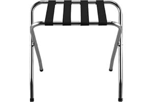 Corby Metal Luggage Rack with No Back (Ashton / LGR0002) in Polished Steel