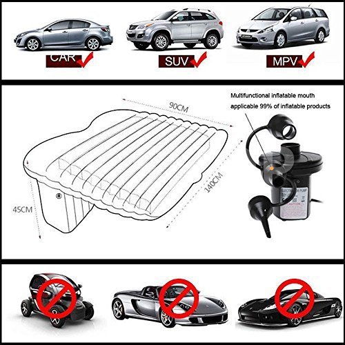 Egab car Bed Inflatable Mattress air Bed Travel Camping with 2 Air Pillows and Pump car accesories - Image 3