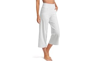 Promover Femmes Pantalons de Yoga Sport Bootcut Lounge avec Poches Lâche Bootleg Sports Gym Leggings Survêtement Décontracté Bas De Course Pantalon De Jogging Jambe Droite Petit/Régulier/Grand