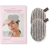 Waschies doppelseitige Waschhandschuhe 2er-Set Beige/Weiß, Alle Hauttypen