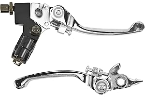 TRKIMAL Clutch Brake Handle Levers for 22mm 7/8 inch Handlebar, Fit 110cc 125cc 140cc TTR 125cc SSR Xmotos Apollo 125 Pit Dirt Bike CRF50 CRF70 Motor Bike Motocross Parts(Silver)