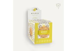 Limón y Chia - MILOLA Galletas Gluten Free. Pack 12 unidades de 50 gr. cada una - Sin Gluten, Sin Lácteos, Sin Gluten, Sin Aceite de Palma. Vegetarianas.