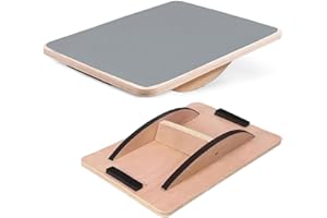 Dikumi Balance Board Professional Wobble Board für Erwachsene,bis 350 Ibs für Koordinationsfähigkeiten Hindernis Kurse Sensorisches Spielzeug, Professionelle Rocker Balance Board für Physiotherapie