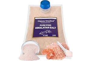 Pure Pink Himalayan Salt (Fine) 1kg | 84+ Essential Trace Minerals | PREMIUM UNREFINED | 100% NATURAL | GLUTEN FREE | VEGAN | VEGETARIAN by Organic Wonders®