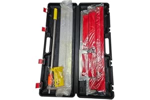 PENNELLIFICIO PARTENOPEO Kit Spatole Professionali per Lisciatura | Spatola per Stucco 25CM, 40cm, 60cm e 80cm | lama in acciaio inox compresa la lama di ricambio e l'asta di prolunga e aggangio per spatola 11 pz.