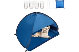 HACRAHO Tienda de campaña desplegable para playa, 1 paquete de mini tienda plegable anti-UV automática con 4 bolsas de almacenamiento de agua, toldo de protección solar instantánea con clavos fijos