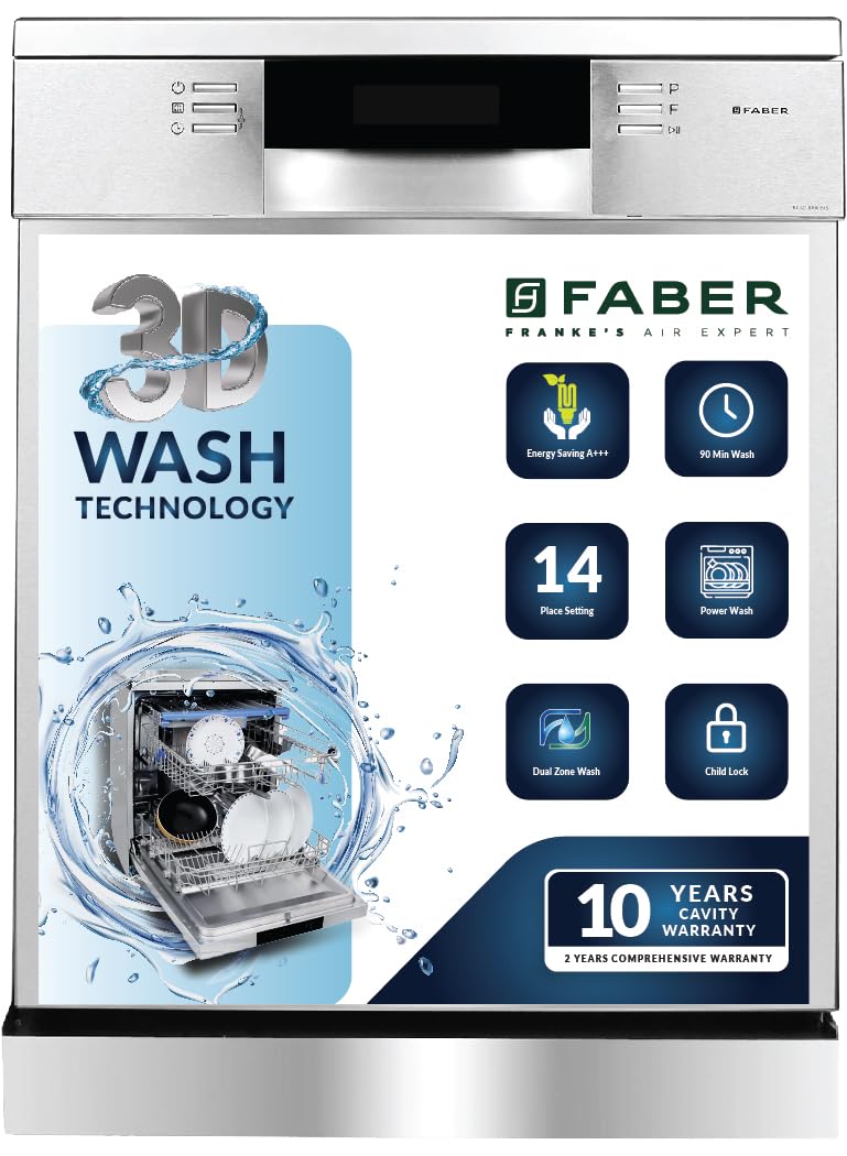 Faber 14 Place Settings Dishwasher Review - Power 3D Wash and Silent Operation