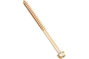 TIMCO Vis tire-fond avancées | Tête hexagonale | Pointe oblique | Jaune | 8,0 x 120 | Boîte de 50 (8120SCSY)