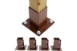 Oypla 4X Heavy Duty Bolt Down Fence Post Shoe Grip Holder - 75 x 75mm