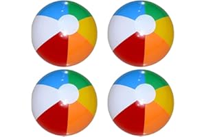 CZFDCK 4 Pcs Beach Ball, 6 Color Beach Balls Inflatable, Beach Balls Suitable for Outdoor Activity, Water Games and Swimming Pool Beach for Teens Women Men