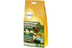 SOLABIOL Engrais Potager - 5Kg - Jusqu'à 100m² - Nutrition Longue Durée - Efficace Pour Tous Les Légumes - Bonifie Le Sol - Utilisable En Agriculture Biologique SOPOTY5B