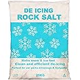 Safe Road Rock Salt for De-Icing roads and paths from snow and ice. Pure clean dry free-flowing salt crystals FULL SIZE 25Kg Bag