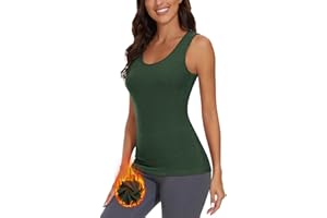 WOWENY Camiseta térmica para Mujer, Camiseta Interior sin Mangas, Camisola con Forro cálido, Ropa Interior, Capa Base
