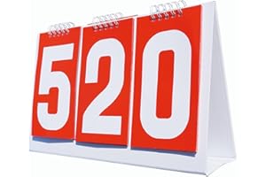 harayaa Tableau de Bord Flip Tableau de Bord Multi Sports Table 3 Chiffres Score Compteur de Score pour Le Volley-Ball Football
