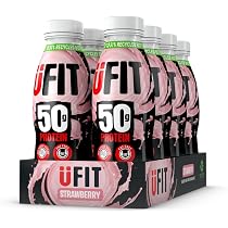 UFIT High 50g Protein Shake - Strawberry Flavour - No Added Sugar ...