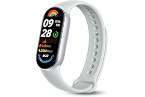 KUKUPOW Mi Band 9, Schermo AMOLED 1.62'', Mi Smart Band 9 Smartwatch Cornice Metallica con Monitoraggio Salute, Frequenza aggiornamento 60Hz,150+ Modalità Sportive, Autonomia 21 giorni, Resistenza acqua 5ATM