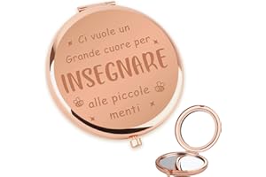 LMASHRBAIW Regalo Maestra,Regalo Maestre Fine Anno,Regalo Per Insegnante,Idee Regalo Insegnanti Specchio Compatto,Regali Maestre,Regalo Maestra Educatrice Fine Anno,Regalo Per Maestra Asilo,Regalo Maestre Natale