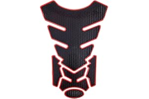 XUJLRL 3D Paraserbatoio Protezione per Moto Paraserbatoio Tank Pad Adesivi Fishbone Adesivo Serbatoio 3D Protezione（Nero）