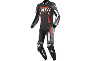 ‎BERIK Berik Absolute GP2 2-Teiler Motorrad Lederkombi, schwarz/grau/rot, 56