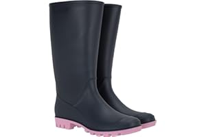 Mountain Warehouse Splash Womens Wellies - Waterproof Ladies Wellington Boots, Textile Lined, Sturdy Grip - Ideal for Festivals, Garden, Walking