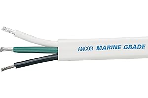 ANCOR MARINE GRADE Ancor 131310 Triplex Cable, 12/3 AWG (3 x 3mm2), Flat - 100ft,Black/Green/White