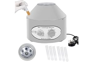 Yanxora Portable Desktop Electric Centrifuge Machine Desktop Electric Lab Laboratory Medical Centrifuge Machine 4000rpm with Timer and Speed Control Equipment Practice for Biology Medical