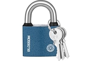RosewineC Heavy Duty Padlock, Iron Padlock with 3 Keys, Weatherproof Security Lock for Outdoor Use, Shed, Warehouse, Fence, Office (50 MM)