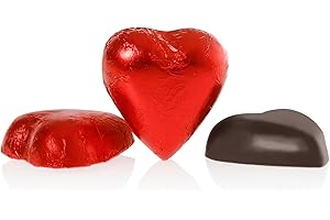 Venchi - Valentines Extra Fondenti 75%, 1 kg - Cioccolatini a Forma di Cuore - Senza Glutine - Vegano