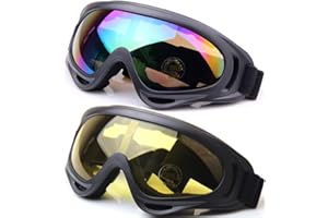 JTENG skibrille Schutzbrille Motocross Goggle Sportbrille Schneebrille Wintersport Brille Winddicht Staubschutz Fliegerbrille Snowboardbrille Schneebrille Skibrille