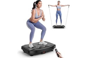 TAEVNO Vibration Plate Exercise Machine,Whole Body Workout Power Vibrate Fitness Platform Vibration Plate for Lymphatic Drainage, Weight Loss & Shaping