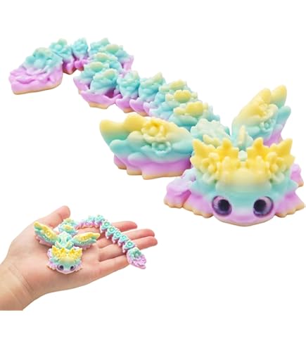 WJnflQN Drago di stampa flessibile, drago articolato stampato in, Stampa del giocattolo del drago, Drago articolato flessibile Drago Fidget Giocattolo Drago Giunti flessibili Decorazioni