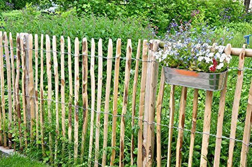 Staketenzaun Kastanie 5m, Höhe ca. 100 cm, Lattenabstand ca. 6-8 cm