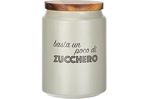 VILLA D'ESTE HOME TIVOLI Villa d’Este Home 2190704 Tivoli Idee Barattolo Zucchero con Coperchio Bamboo, Grigio