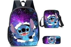 Marypaty Cartable Sac à Dos Fille Trousse à Crayons Scolaires Primaire Garçon Enfant Sac à Déjeuner Accessoire Cadeau d'anniversaire (C)