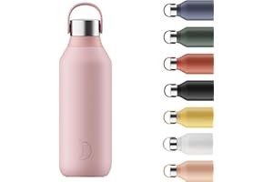 Chilly's Bottle Serie 2 - Botellas térmicas de Acero Inoxidable con gollete Suave y asa - Blush Pink, 500ml